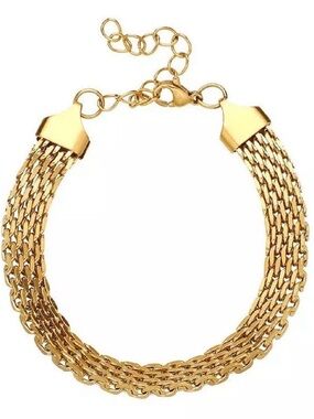 Gold Multi-Strand Chain Bracelet - Women Jewelry